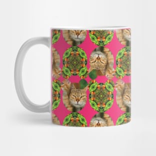 Canna flower patterns that resemble cat eyes. Mug